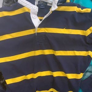 Polo sweater yellow and blue